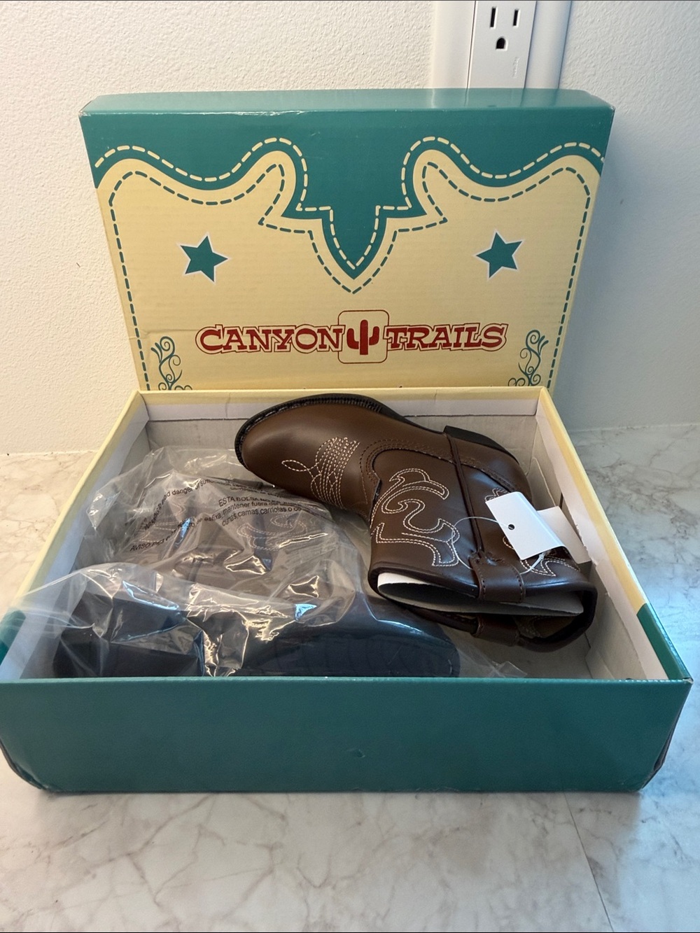 Kids Brown Cowboy Boots